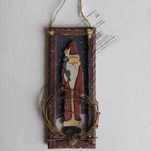 Wooden Santa Wall Plaque